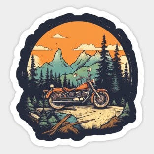 Ride the Wilderness: A Biker's Journey Through Nature Sticker